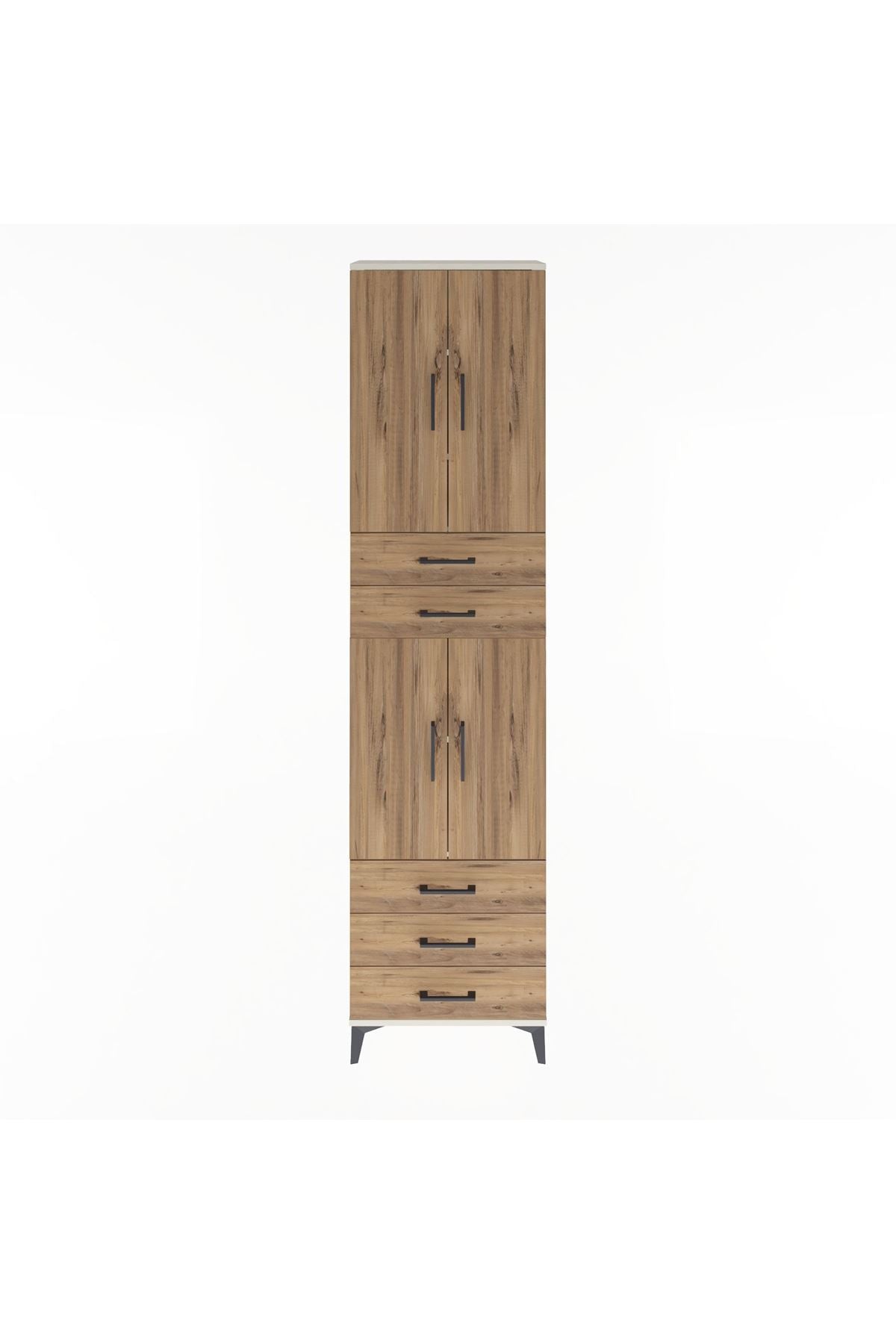 Arges Dolap 5 Raflı 5 Çekmeceli 4 Kapaklı 60x30x243 Aytaşı-Çam