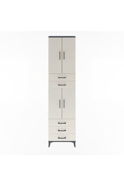 Arges Dolap 5 Raflı 5 Çekmeceli 4 Kapaklı 60x30x243 Antrasit-Aytaşı