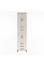 Arges Dolap 5 Raflı 5 Çekmeceli 4 Kapaklı 60x30x243 Çam-Aytaşı