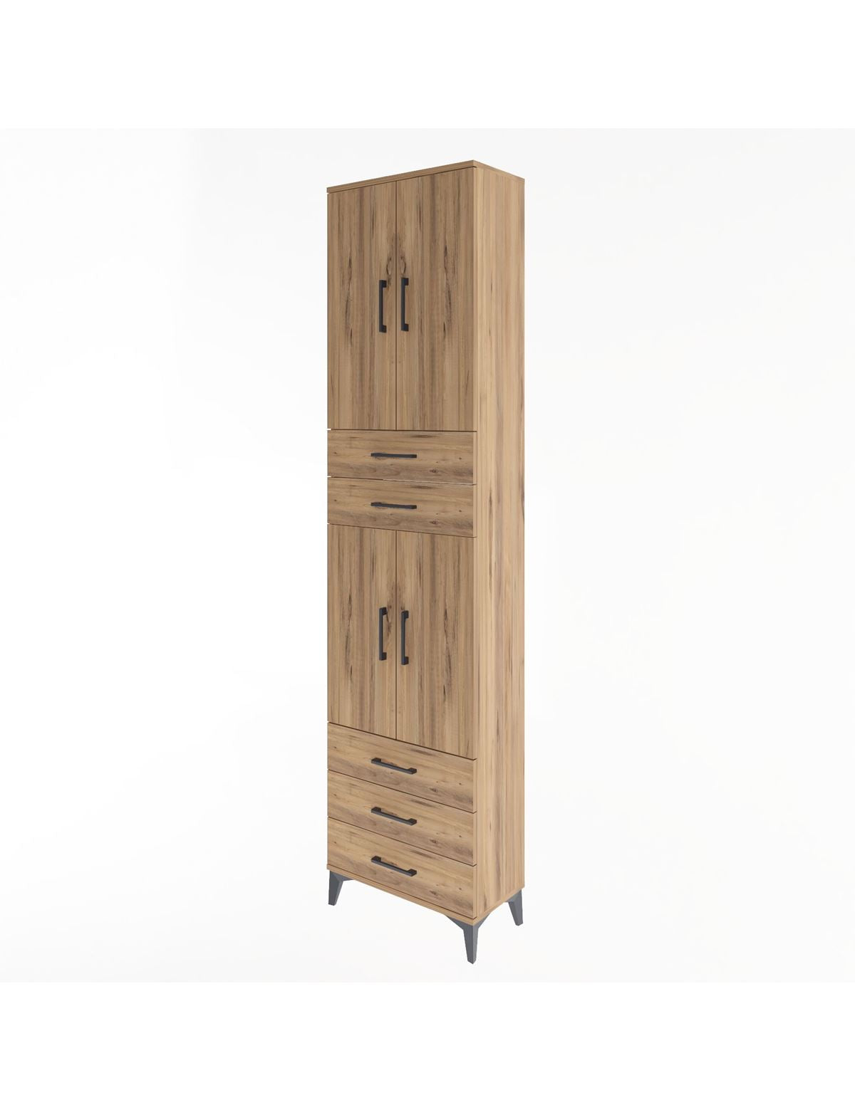 Arges Dolap 5 Raflı 5 Çekmeceli 4 Kapaklı 60x30x243 - S32M092V9A