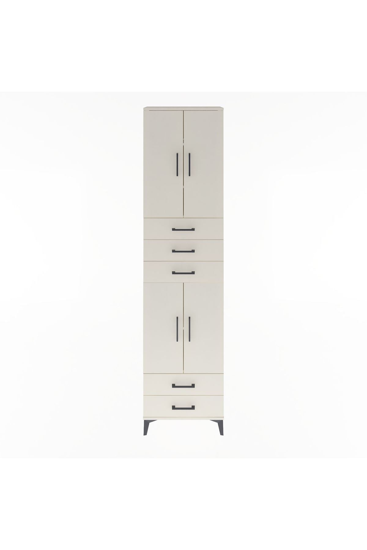 Arges Dolap 5 Raflı 5 Çekmeceli 4 Kapaklı 60x30x243 Aytaşı-Aytaşı