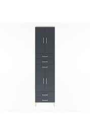 Arges Dolap 5 Raflı 5 Çekmeceli 4 Kapaklı 60x30x243 Aytaşı-Antrasit