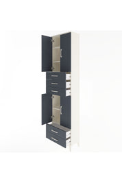 Arges Dolap 5 Raflı 5 Çekmeceli 4 Kapaklı 60x30x243 Aytaşı-Antrasit