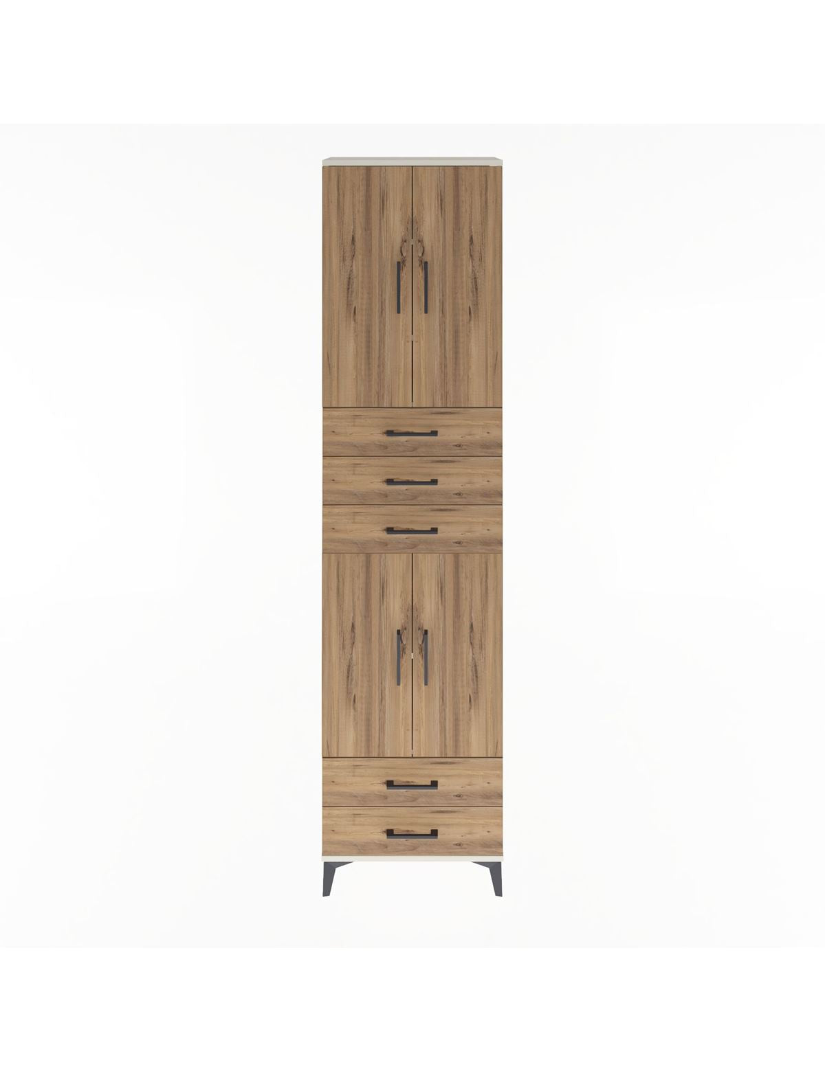 Arges Dolap 5 Raflı 5 Çekmeceli 4 Kapaklı 60x30x243 Aytaşı-Çam