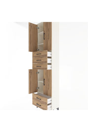 Arges Dolap 5 Raflı 5 Çekmeceli 4 Kapaklı 60x30x243 Aytaşı-Çam