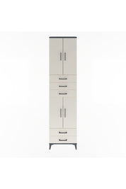 Arges Dolap 5 Raflı 5 Çekmeceli 4 Kapaklı 60x30x243 Antrasit-Aytaşı