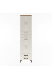 Arges Dolap 5 Raflı 5 Çekmeceli 4 Kapaklı 60x30x243 Çam-Aytaşı