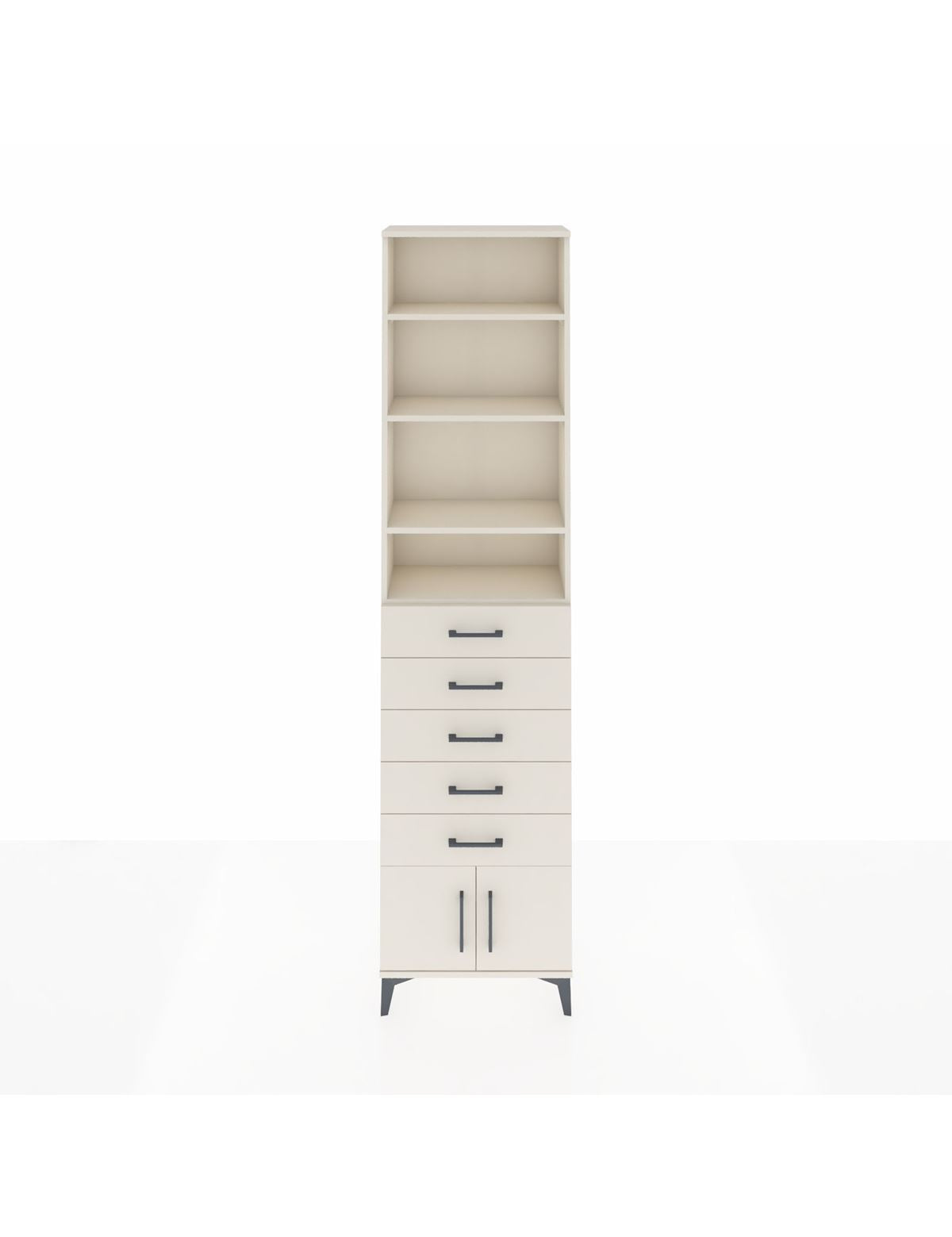 Arges Dolap 4 Raflı 5 Çekmeceli 2 Kapaklı 60x30x243 Aytaşı-Aytaşı