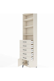 Arges Dolap 4 Raflı 5 Çekmeceli 2 Kapaklı 60x30x243 Aytaşı-Aytaşı