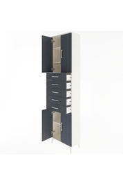 Arges Dolap 4 Raflı 5 Çekmeceli 4 Kapaklı 60x30x243 Aytaşı-Antrasit