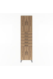 Arges Dolap 4 Raflı 5 Çekmeceli 4 Kapaklı 60x30x243 Aytaşı-Çam