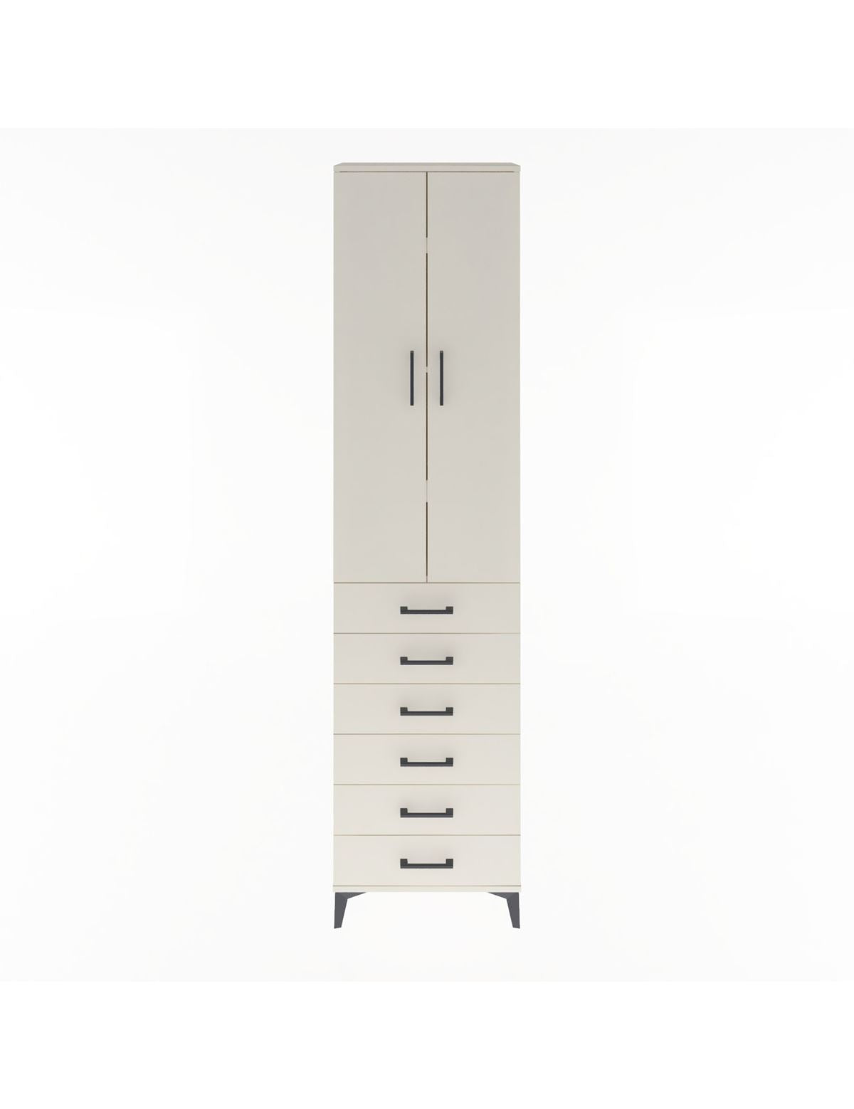 Arges Dolap 4 Raflı 6 Çekmeceli 2 Kapaklı 60x30x243 Aytaşı-Aytaşı