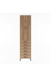 Arges Dolap 4 Raflı 6 Çekmeceli 2 Kapaklı 60x30x243 Aytaşı-Çam
