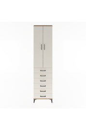 Arges Dolap 4 Raflı 6 Çekmeceli 2 Kapaklı 60x30x243 Çam-Aytaşı