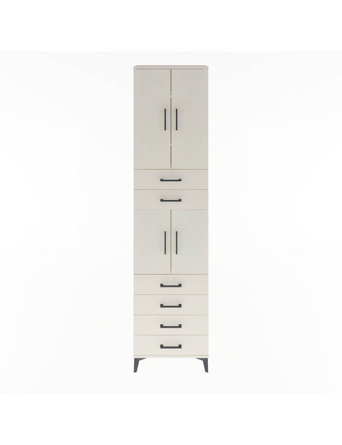 Arges Dolap 4 Raflı 6 Çekmeceli 4 Kapaklı 60x30x243 Aytaşı-Aytaşı