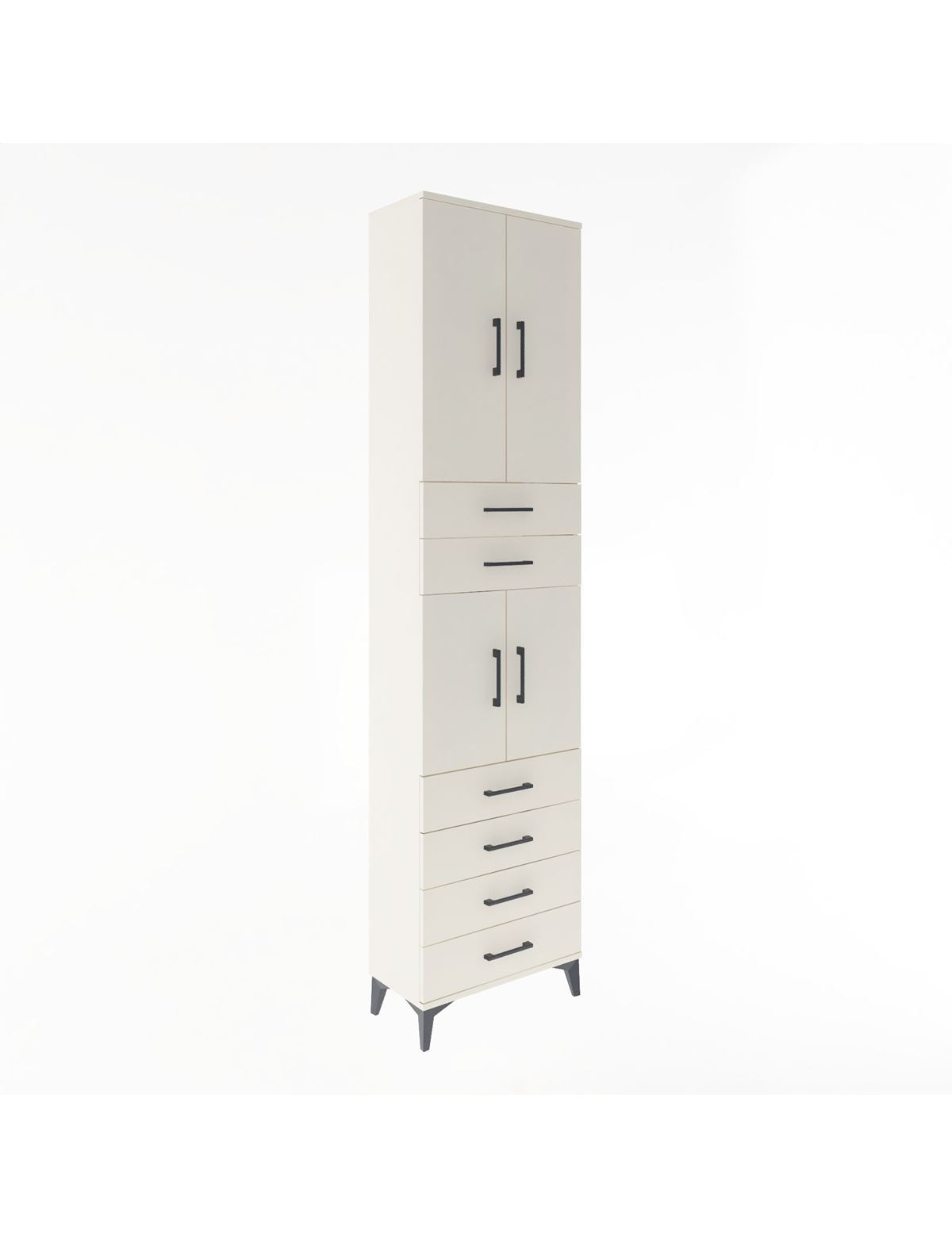 Arges Dolap 4 Raflı 6 Çekmeceli 4 Kapaklı 60x30x243 Aytaşı-Aytaşı