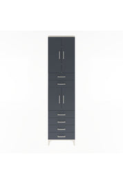 Arges Dolap 4 Raflı 6 Çekmeceli 4 Kapaklı 60x30x243 Aytaşı-Antrasit