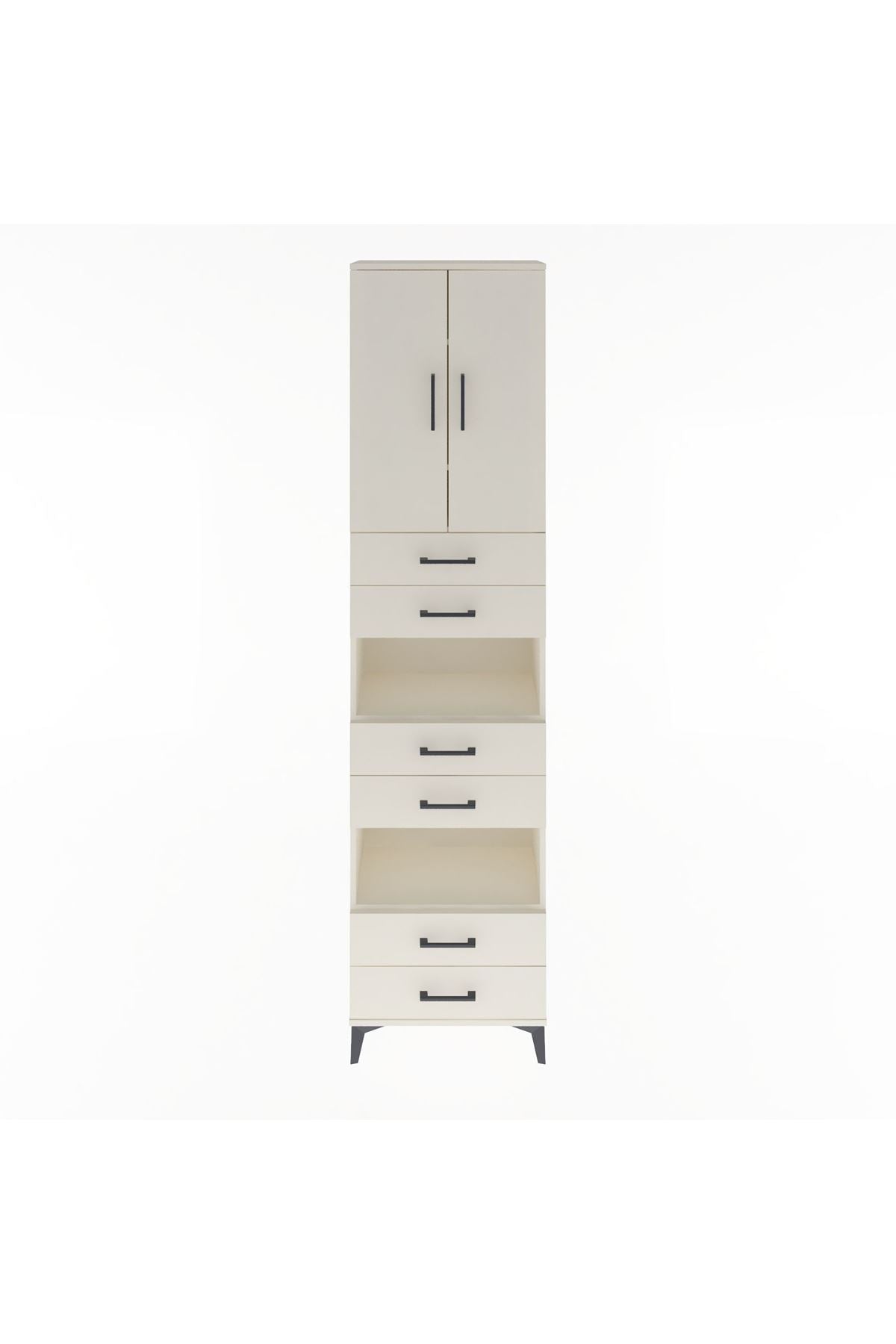 Arges Dolap 5 Raflı 6 Çekmeceli 2 Kapaklı 60x30x243 Aytaşı-Aytaşı