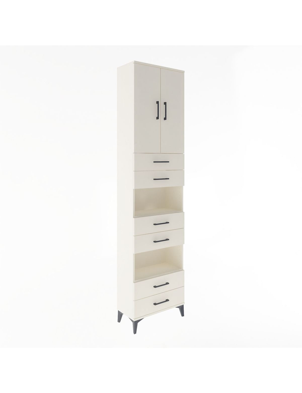 Arges Dolap 5 Raflı 6 Çekmeceli 2 Kapaklı 60x30x243 Aytaşı-Aytaşı