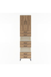 Arges Dolap 5 Raflı 6 Çekmeceli 2 Kapaklı 60x30x243 Aytaşı-Çam