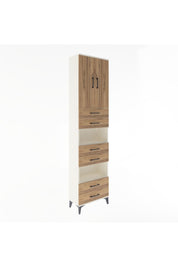 Arges Dolap 5 Raflı 6 Çekmeceli 2 Kapaklı 60x30x243 Aytaşı-Çam