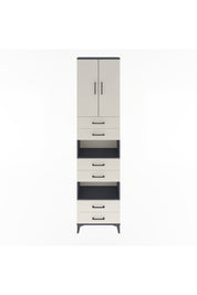 Arges Dolap 5 Raflı 6 Çekmeceli 2 Kapaklı 60x30x243 Antrasit-Aytaşı