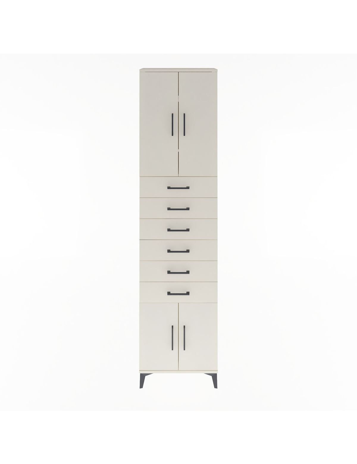 Arges Dolap 3 Raflı 6 Çekmeceli 4 Kapaklı 60x30x243 Aytaşı-Aytaşı