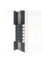 Arges Dolap 3 Raflı 6 Çekmeceli 4 Kapaklı 60x30x243 Aytaşı-Antrasit