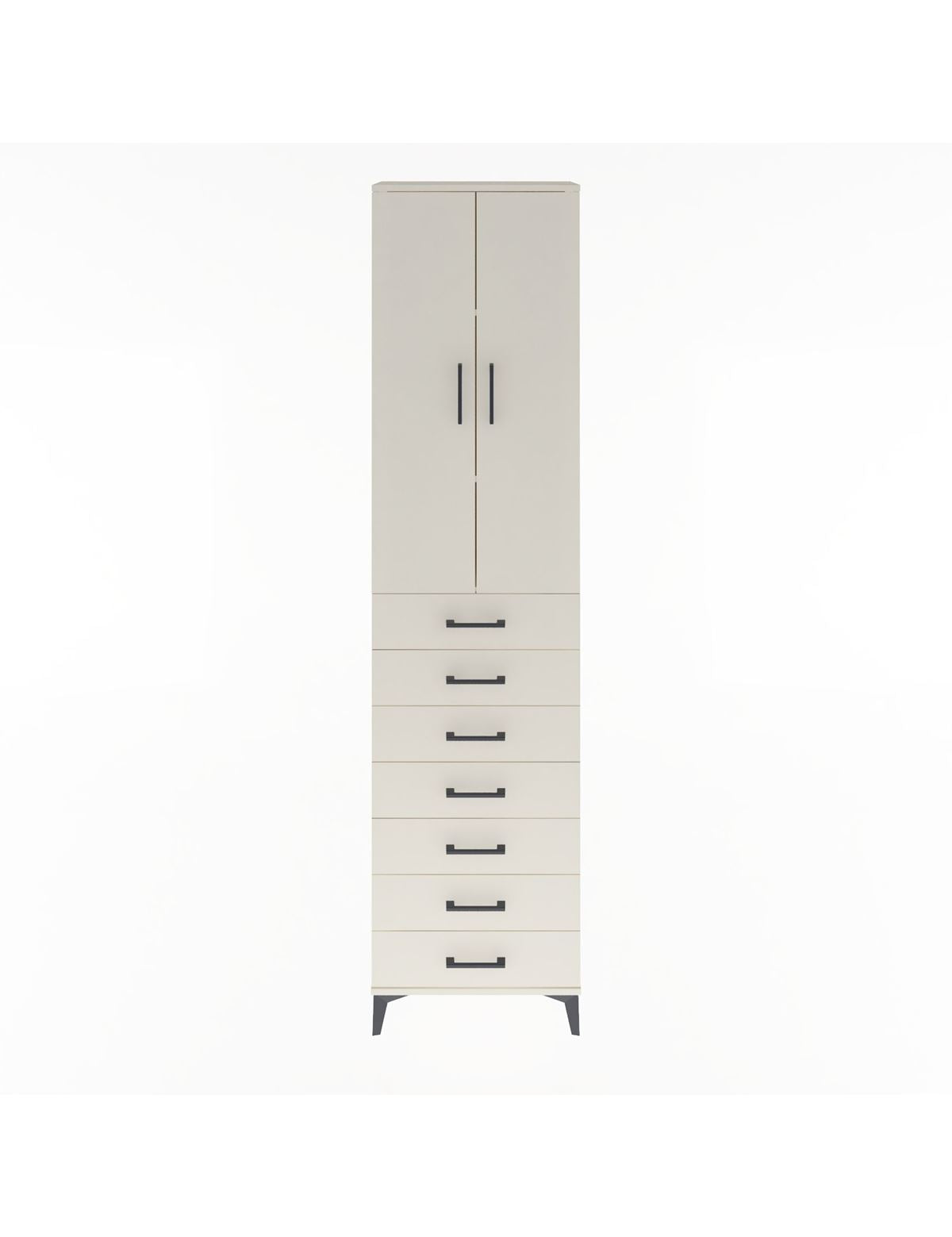 Arges Dolap 3 Raflı 7 Çekmeceli 2 Kapaklı 60x30x243 Aytaşı-Aytaşı