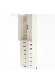 Arges Dolap 3 Raflı 7 Çekmeceli 2 Kapaklı 60x30x243 Aytaşı-Aytaşı