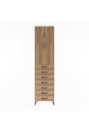 Arges Dolap 3 Raflı 7 Çekmeceli 2 Kapaklı 60x30x243 Aytaşı-Çam