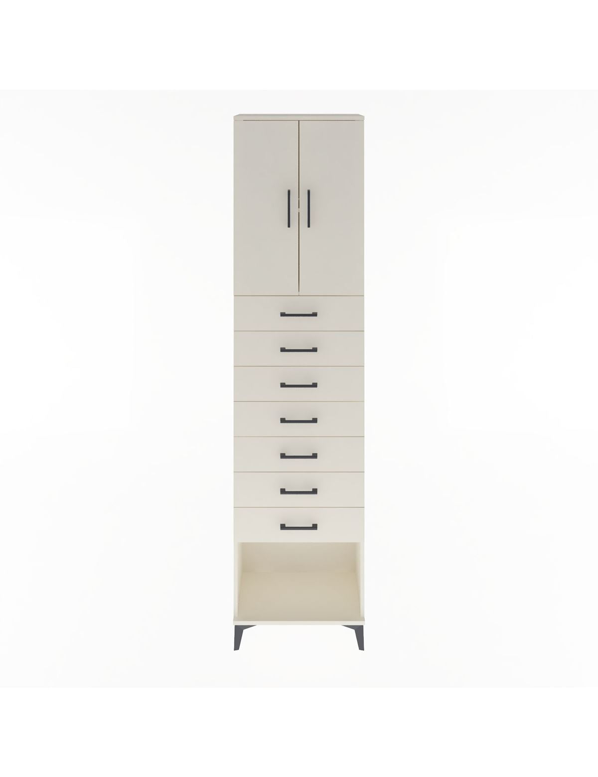 Arges Dolap 2 Raflı 7 Çekmeceli 2 Kapaklı 60x30x243 Aytaşı-Aytaşı