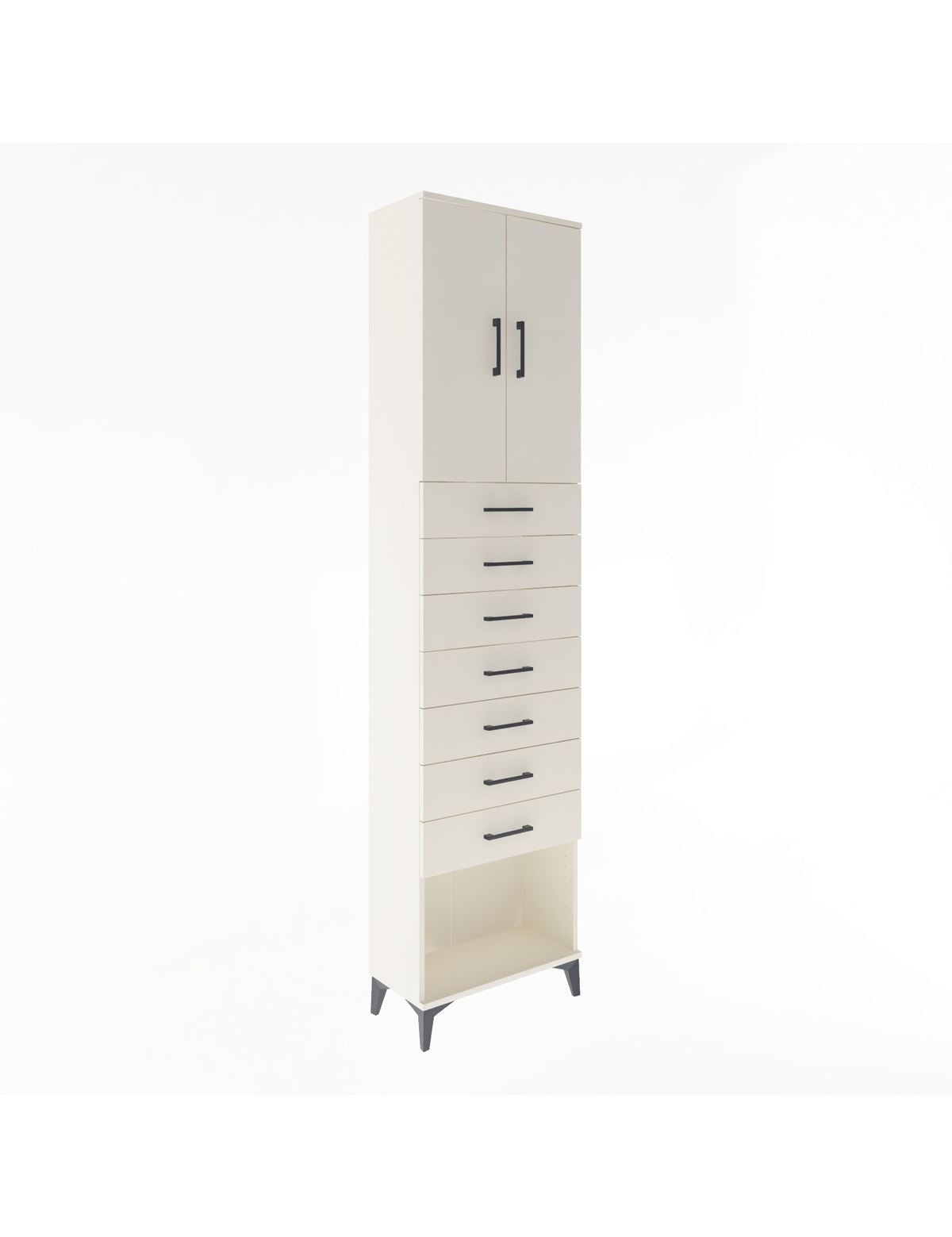 Arges Dolap 2 Raflı 7 Çekmeceli 2 Kapaklı 60x30x243 Aytaşı-Aytaşı