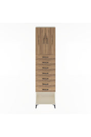 Arges Dolap 2 Raflı 7 Çekmeceli 2 Kapaklı 60x30x243 Aytaşı-Çam