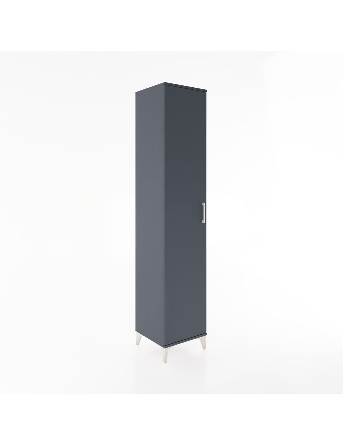 Hyperion Dolap 3 Raflı Tek Kapaklı 44x44x221 Antrasit-Antrasit