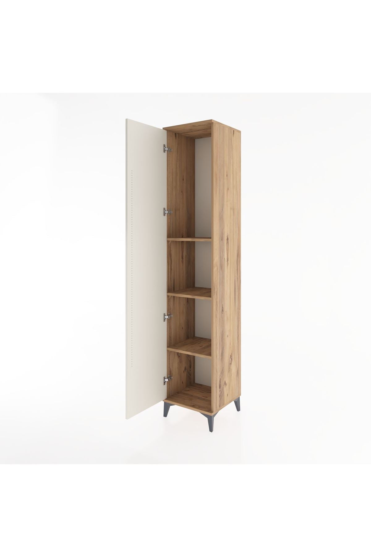 Hyperion Dolap 3 Raflı Tek Kapaklı 44x44x221 Çam-Aytaşı