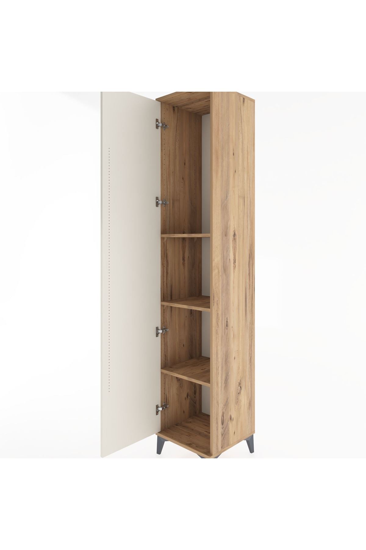 Hyperion Dolap 3 Raflı Tek Kapaklı 44x44x221 Çam-Aytaşı