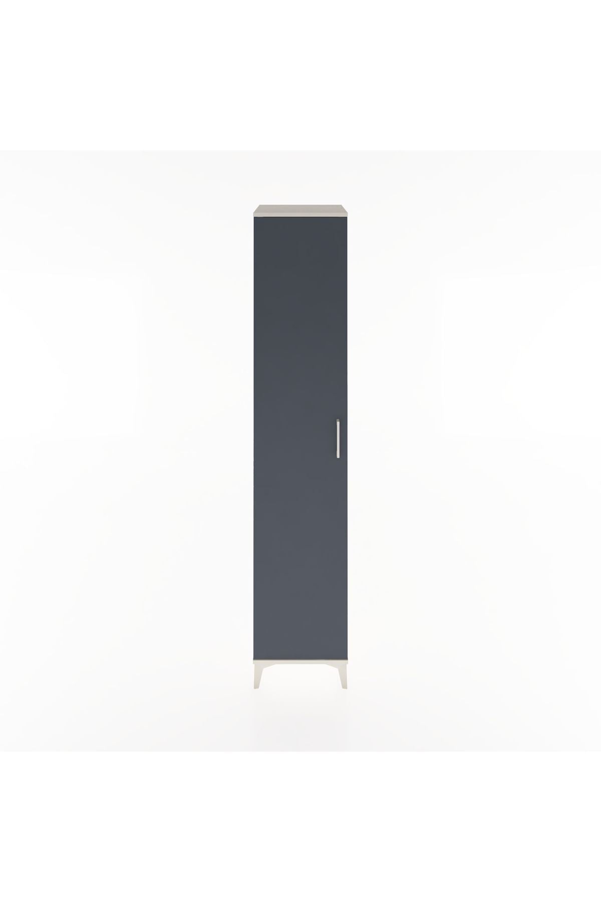 Hyperion Dolap 2 Raflı Tek Kapaklı Tek Askılı 44x44x221 Aytaşı-Antrasit