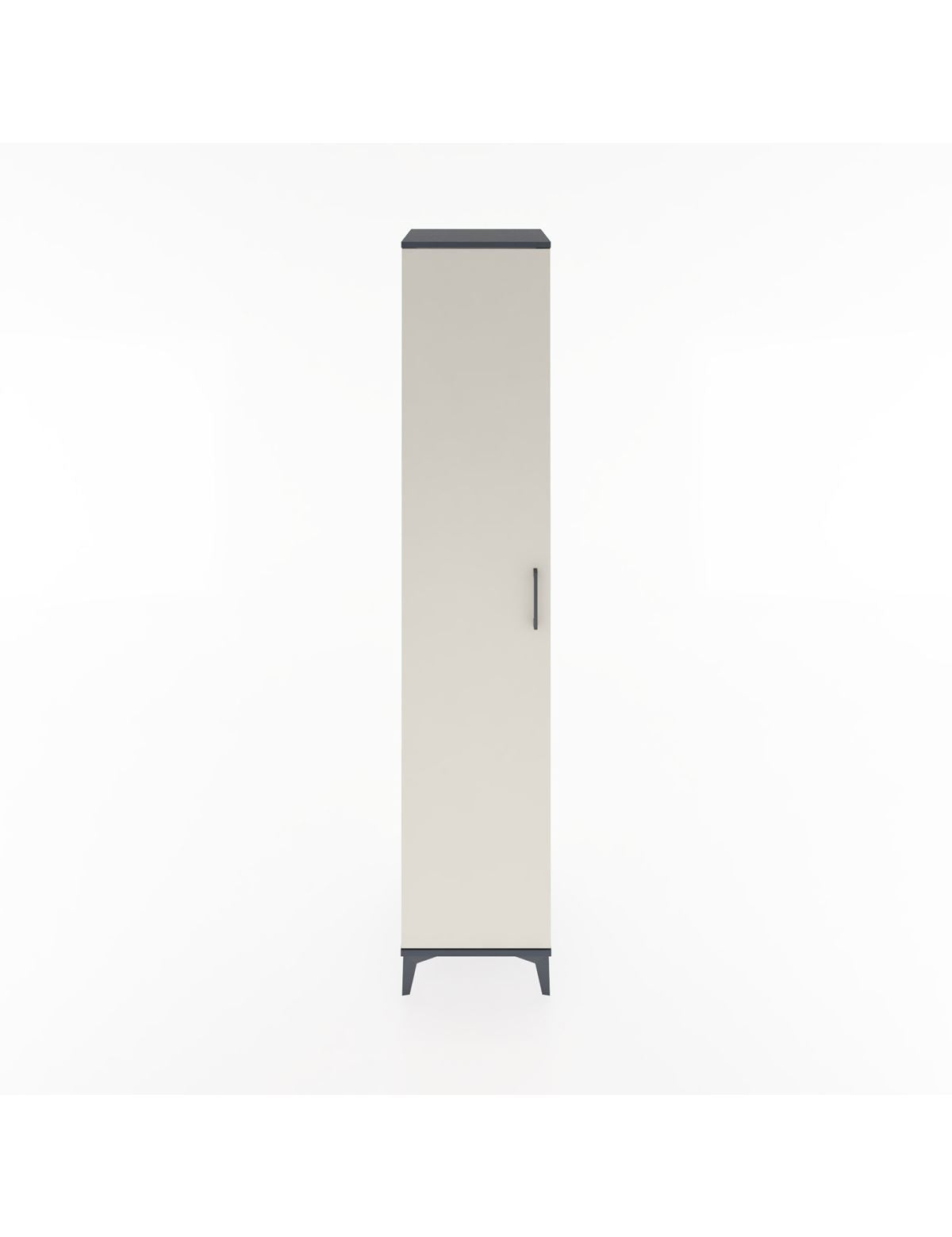 Hyperion Dolap 2 Raflı Tek Kapaklı Tek Askılı 44x44x221 Antrasit-Aytaşı