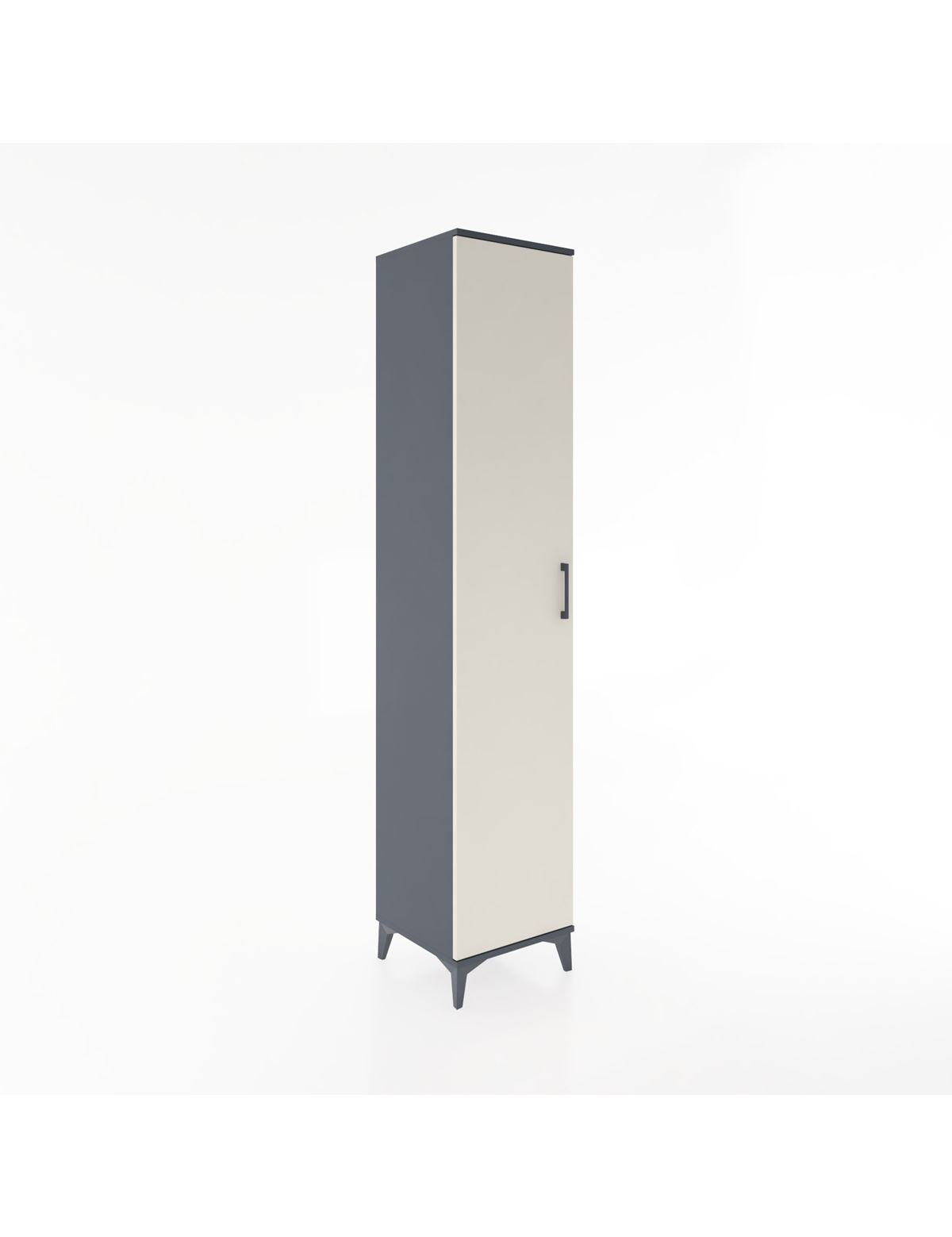 Hyperion Dolap 2 Raflı Tek Kapaklı Tek Askılı 44x44x221 Antrasit-Aytaşı