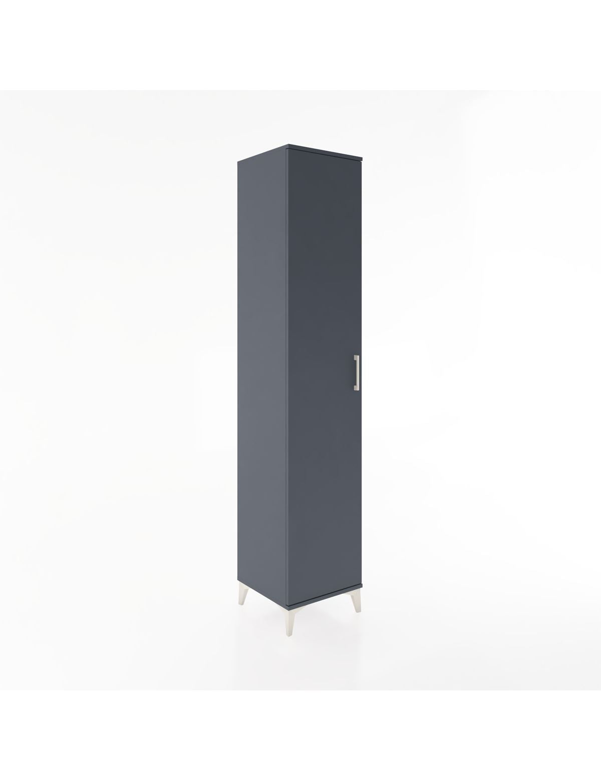 Hyperion Dolap 2 Raflı Tek Kapaklı Tek Askılı 44x44x221 Antrasit-Antrasit