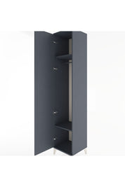Hyperion Dolap 2 Raflı Tek Kapaklı Tek Askılı 44x44x221 Antrasit-Antrasit