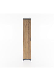 Hyperion Dolap 2 Raflı Tek Kapaklı Tek Askılı 44x44x221 Antrasit-Çam