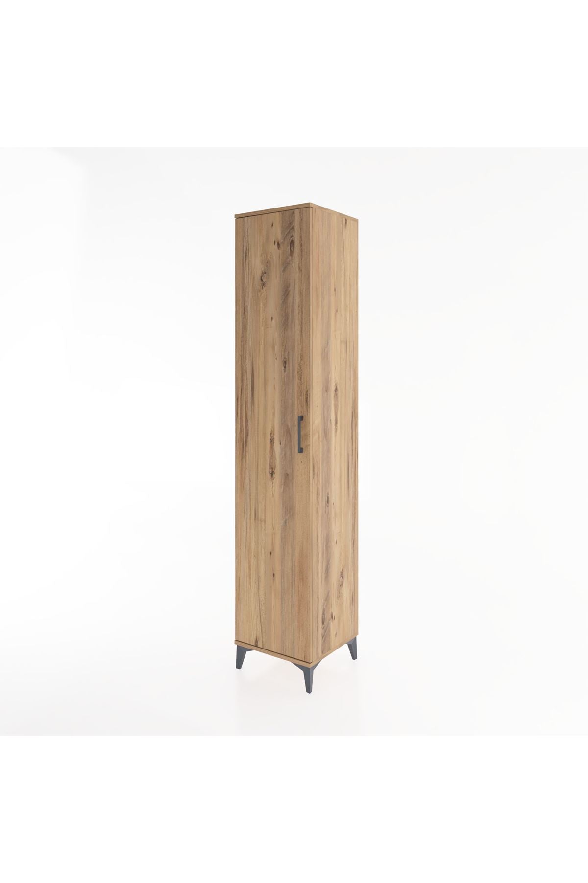 Hyperion Dolap 2 Raflı Tek Kapaklı Tek Askılı 44x44x221 Çam-Çam