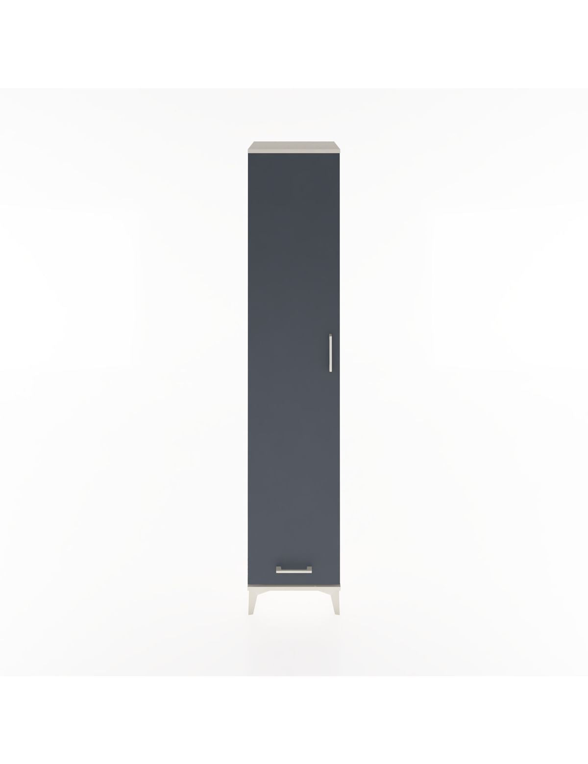 Hyperion Dolap 3 Raflı Tek Çekmeceli Tek Askılı 44x44x221 Aytaşı-Antrasit