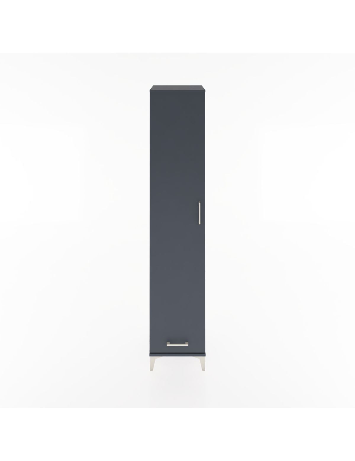 Hyperion Dolap 3 Raflı Tek Çekmeceli Tek Askılı 44x44x221 Antrasit-Antrasit