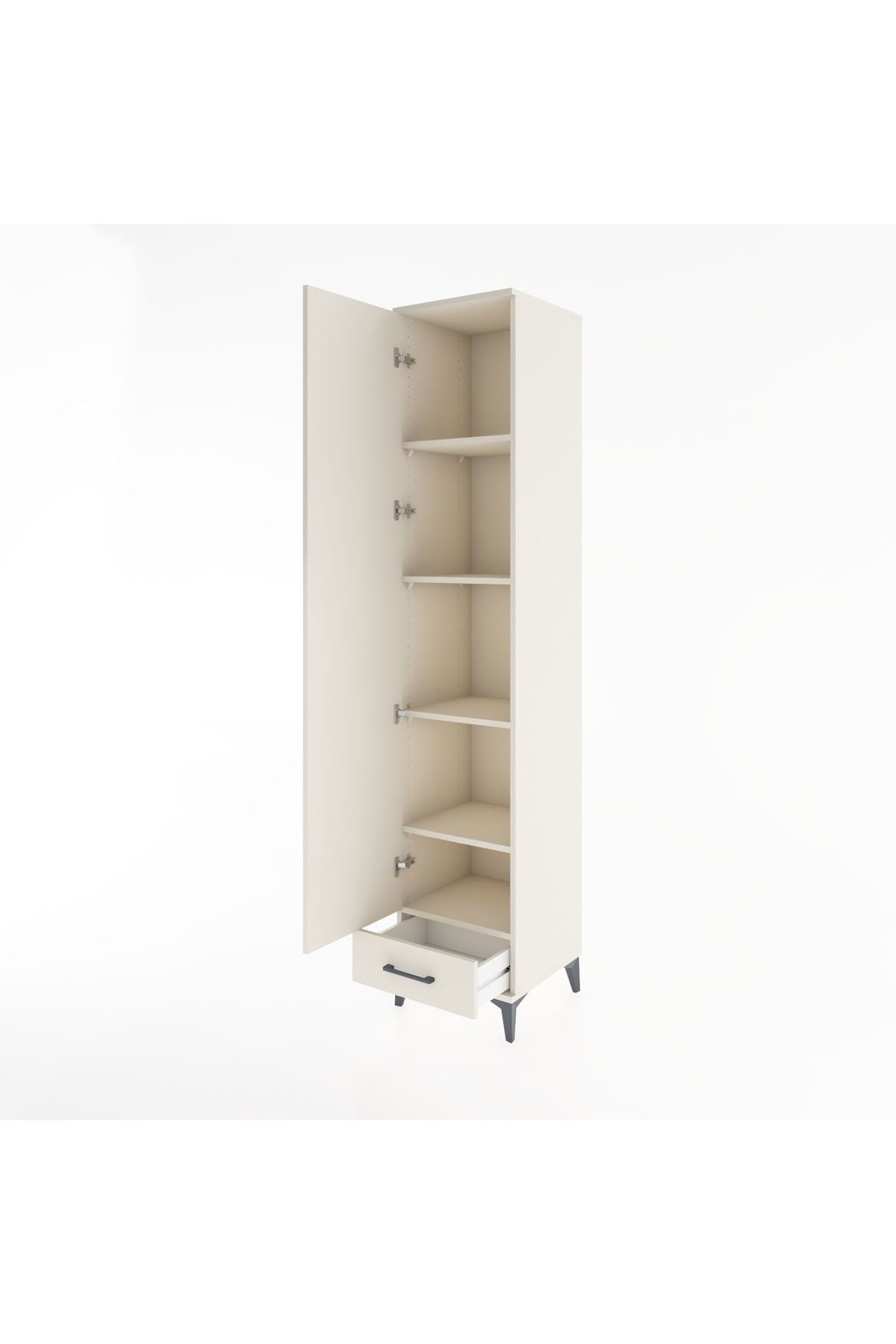 Hyperion Dolap 5 Raflı Tek Çekmeceli Tek Kapaklı 44x44x221 Aytaşı-Aytaşı