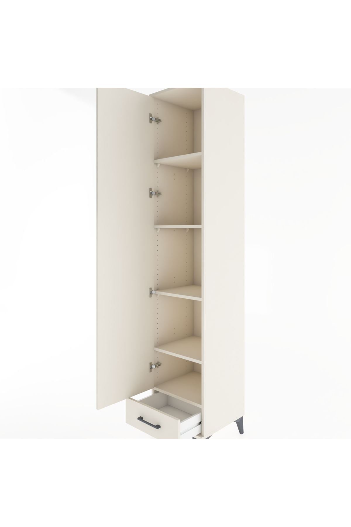 Hyperion Dolap 5 Raflı Tek Çekmeceli Tek Kapaklı 44x44x221 Aytaşı-Aytaşı