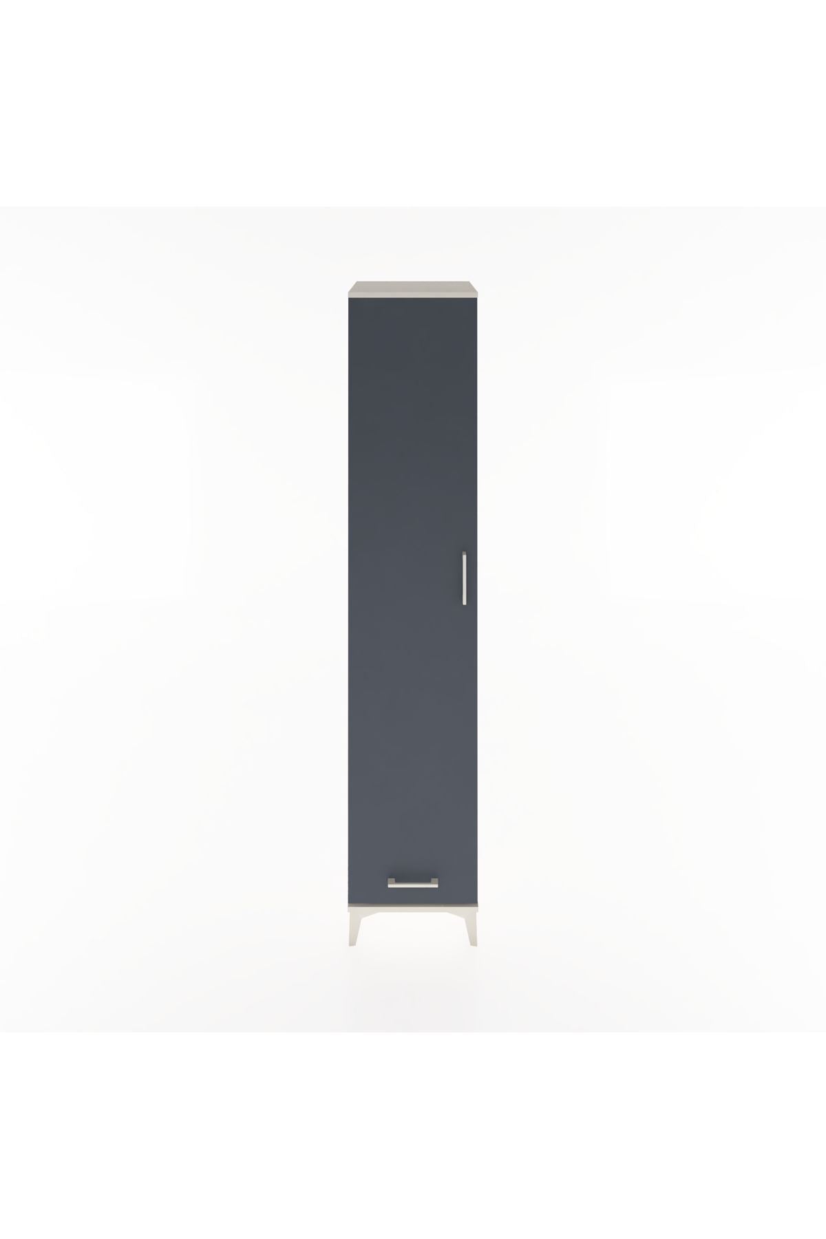 Hyperion Dolap 5 Raflı Tek Çekmeceli Tek Kapaklı 44x44x221 Aytaşı-Antrasit