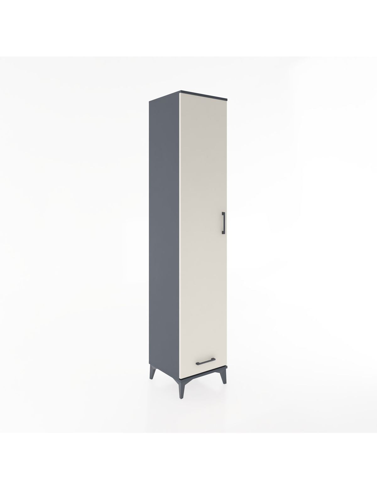 Hyperion Dolap 5 Raflı Tek Çekmeceli Tek Kapaklı 44x44x221 Antrasit-Aytaşı